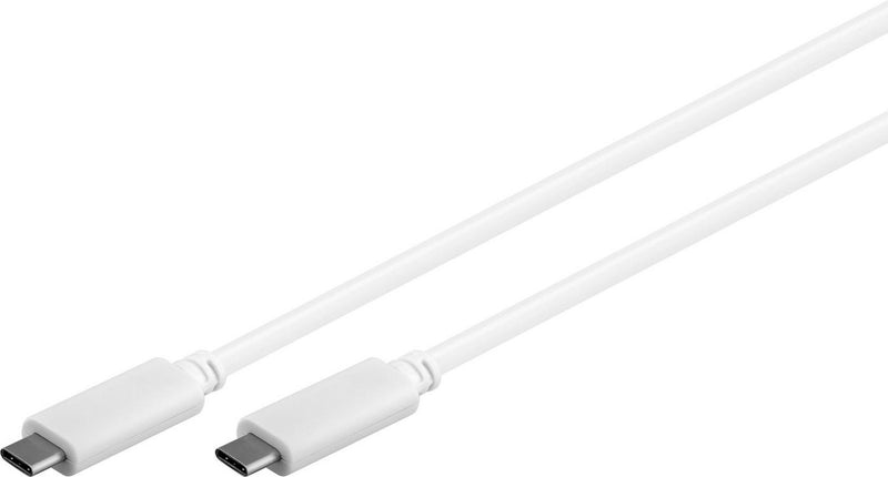 MicroConnect USB-C Gen2-kabel, hvid. 2 m