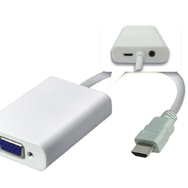 MicroConnect Adapter HDMI - VGA M/F, Hvid