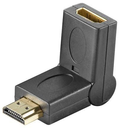 MicroConnect HDMI vinklet 180° M/F-adapter