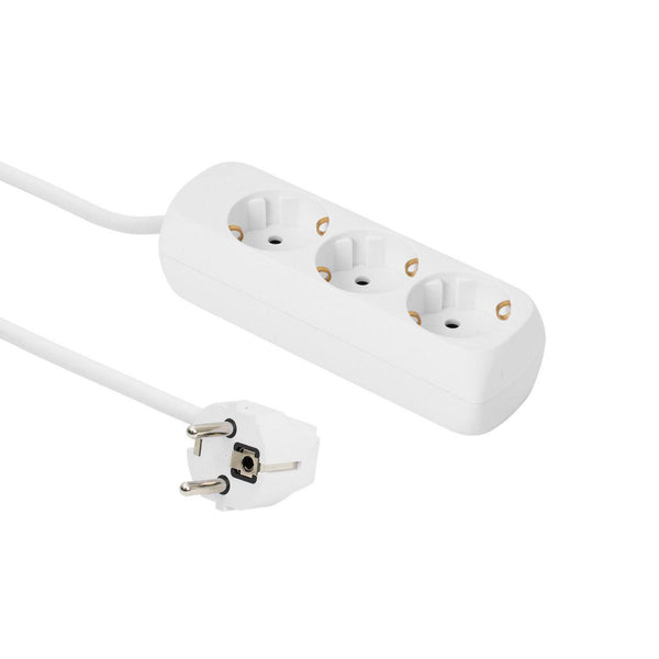 MicroConnect 3-vejs Schuko-stikkontakt 3M Hvid