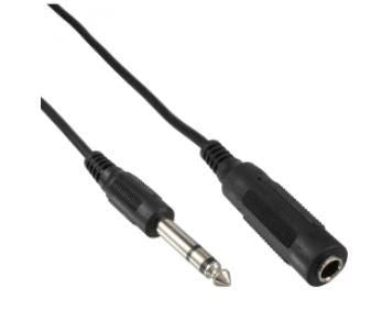MicroConnect 6,3 mm jack-forlængerkabel, 5 m