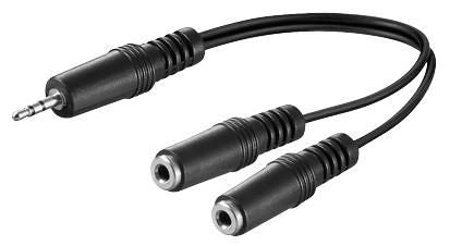 MicroConnect 3,5 mm minijack-adapter, 0,2 m