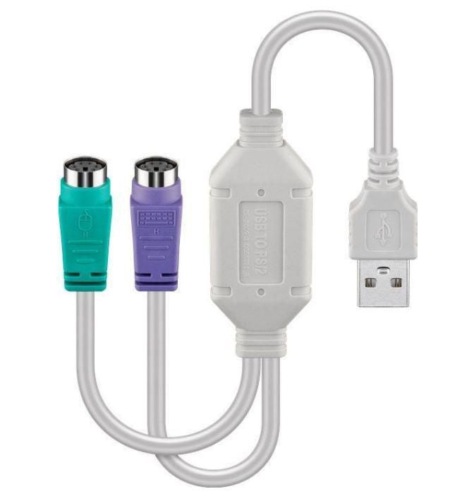 MicroConnect USB A - Konverter 2x PS/2 0,3m