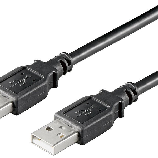 MicroConnect USB2.0 AA 3m MM, Sort
