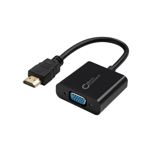 MicroConnect Adapter HDMI - VGA M/F, Sort
