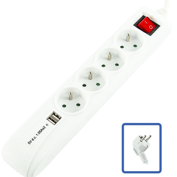 LOGON PROFESSIONAL 4-VEJS+2 USB-STØDSTYKKE: