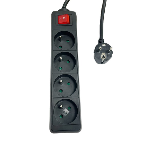 4-vejs strømskinne tænd/sluk