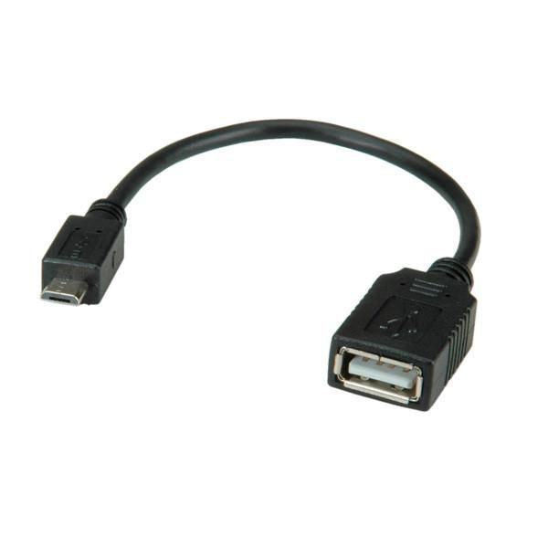 Value USB2.0 OTG-kabel, 0,15m,