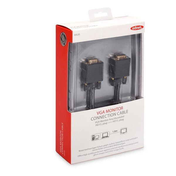 Ednet VGA-skærmtilslutningskabel,
