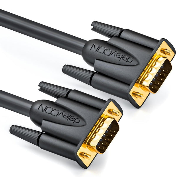 deleyCON VGA-kabel - HQ - sort -