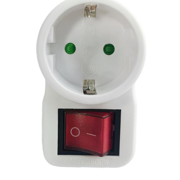 MicroConnect sikkerhedsstikdåseadapter, hvid