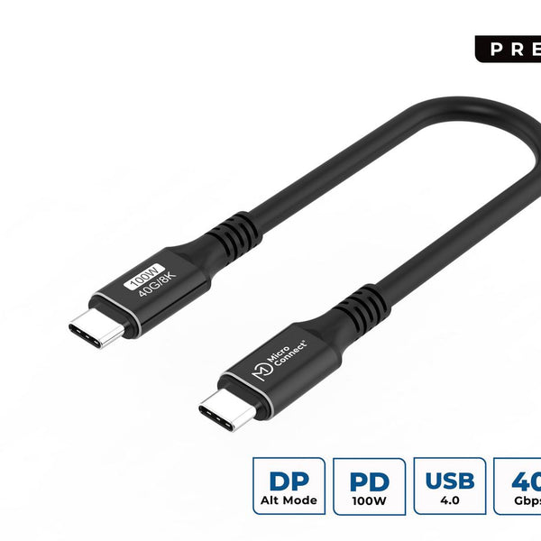 MicroConnect USB-C til USB-C kabel 0,15 m