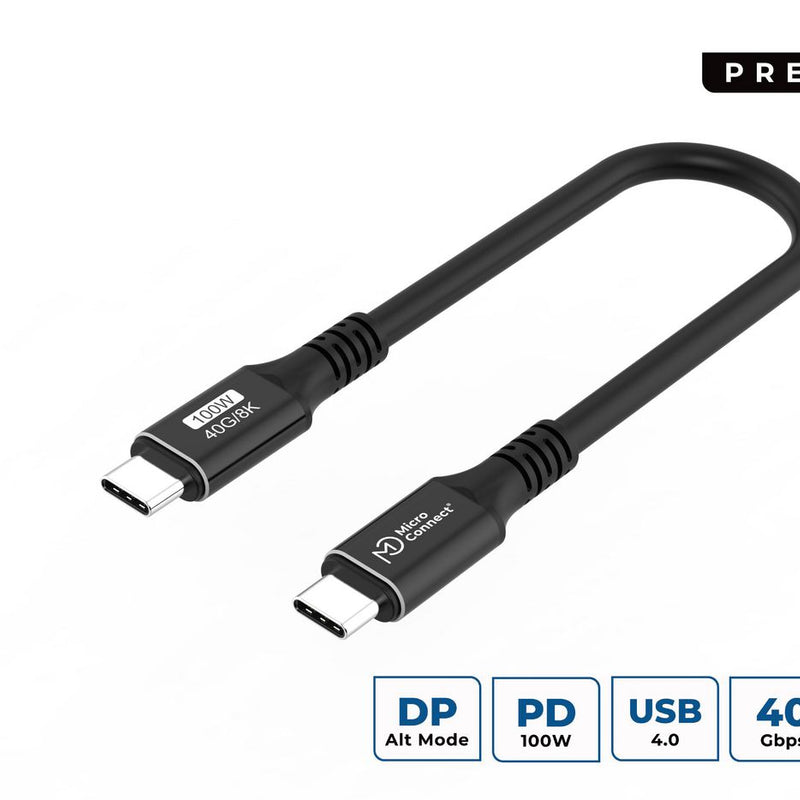 MicroConnect USB-C til USB-C kabel 0,15 m