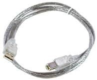 MicroConnect USB2.0 AB 5m MM, Transparent
